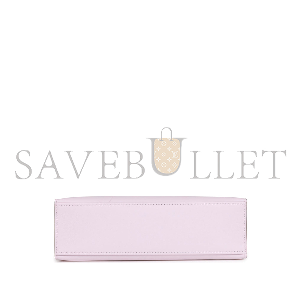 H**mes master kelly pochette mauve pale swift palladium hardware (22*14*7cm)